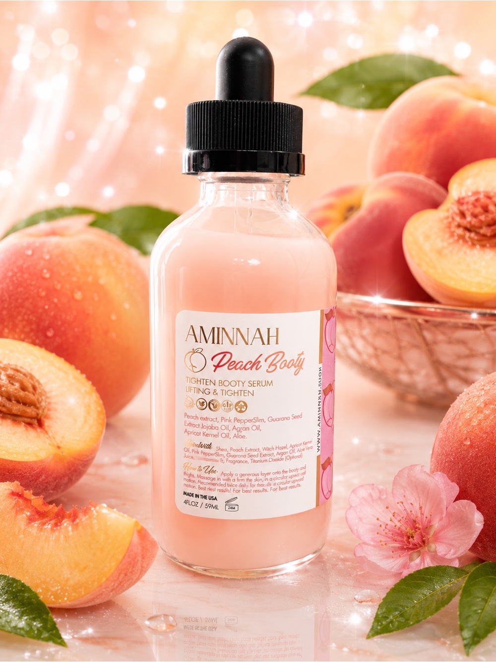 AMINNAH Peach Booty Tighten Booty Serum - Pink